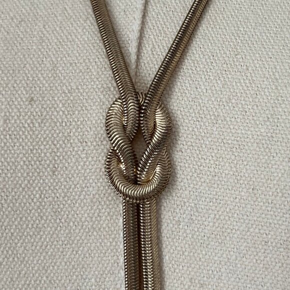 Kenneth Cole New York Gold Knot Y-Shaped Necklace - Picture 3 of 6